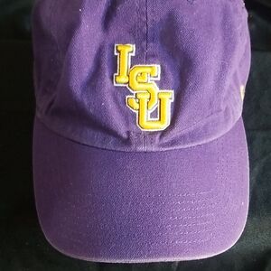 Purple LSU Cap with Gold Logo youth